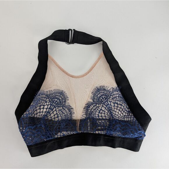 For Love And Lemons Black and Blue Lace Bandeau - Picture 2 of 6